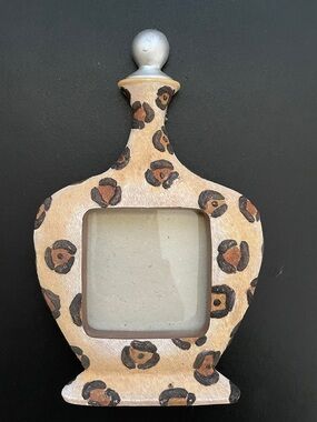 Leopard Print Decorative Photo Frame - Tan & Brown